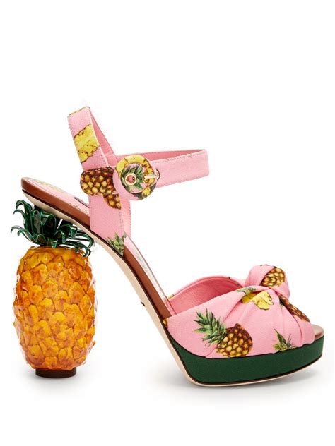 dolce gabbana pineapple heels|Dolce & Gabbana sandals sale.